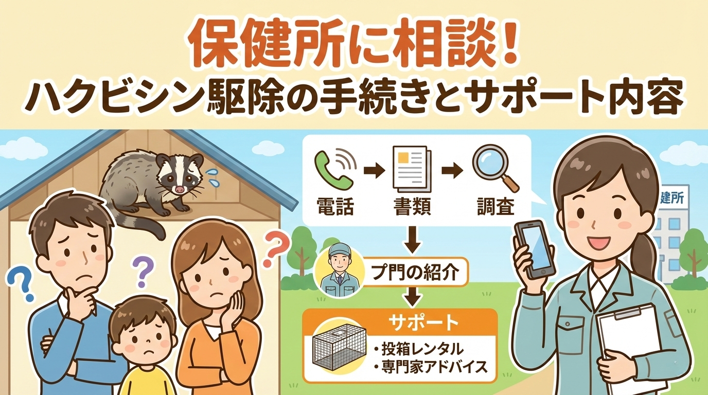 保健所に相談！ハクビシン駆除の手続きとサポート内容