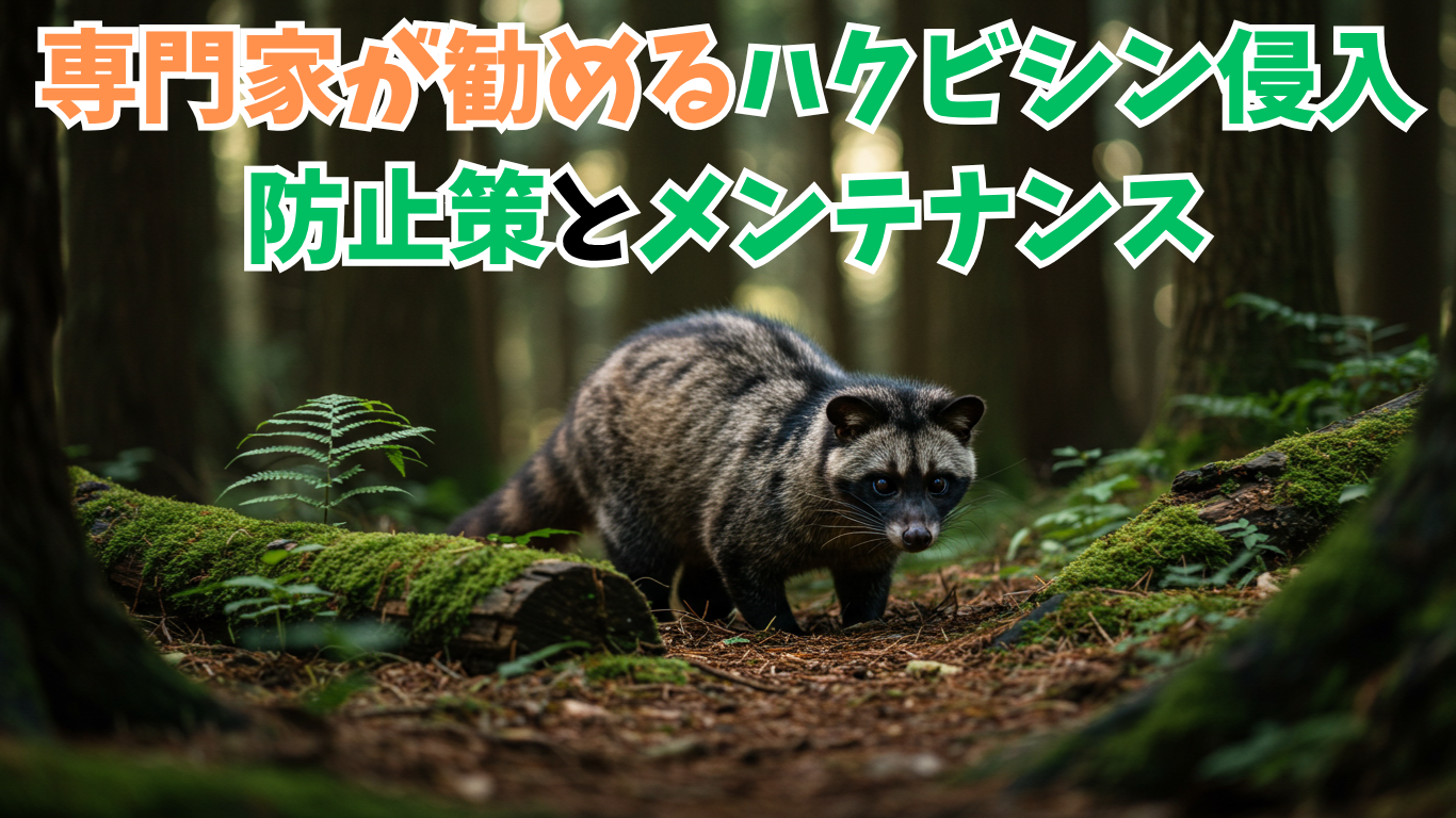 専門家が勧めるハクビシン侵入防止策とメンテナンス