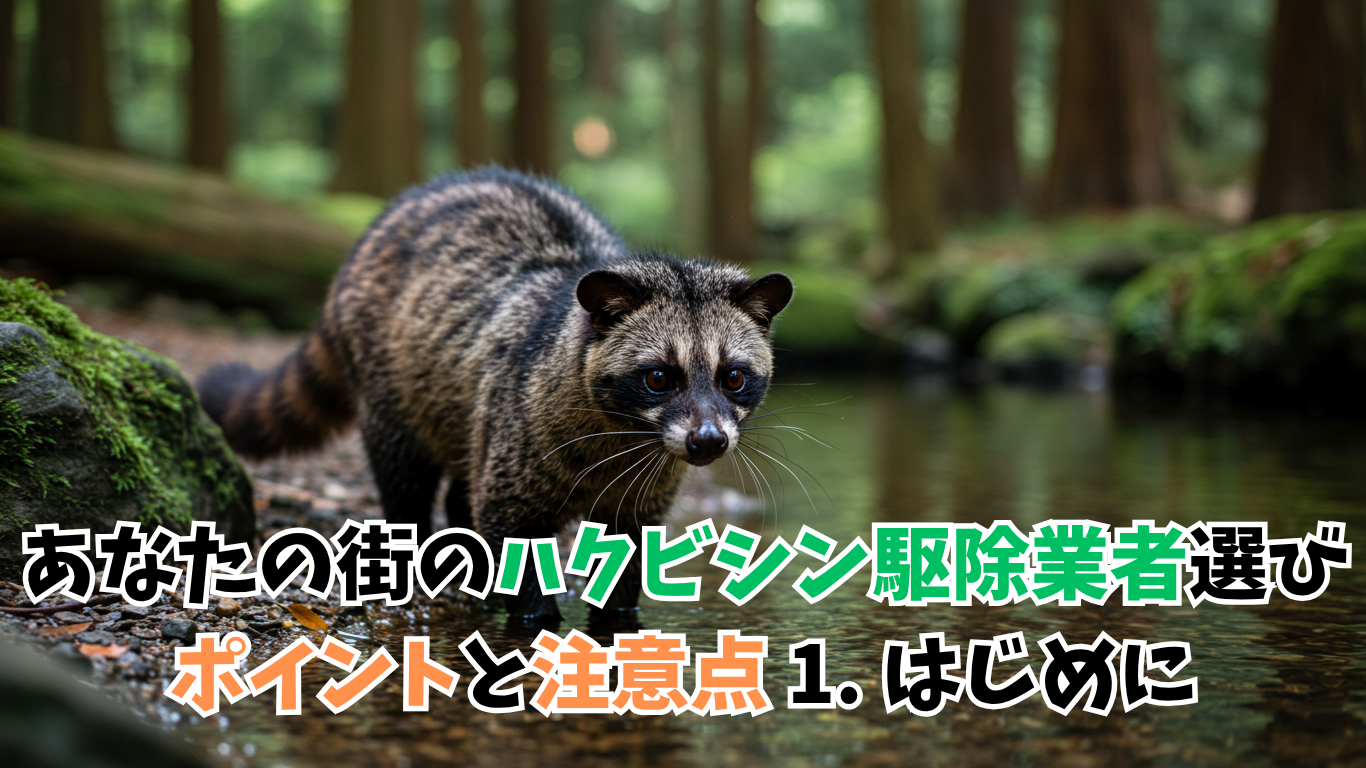 あなたの街のハクビシン駆除業者選びポイントと注意点 1. はじめに