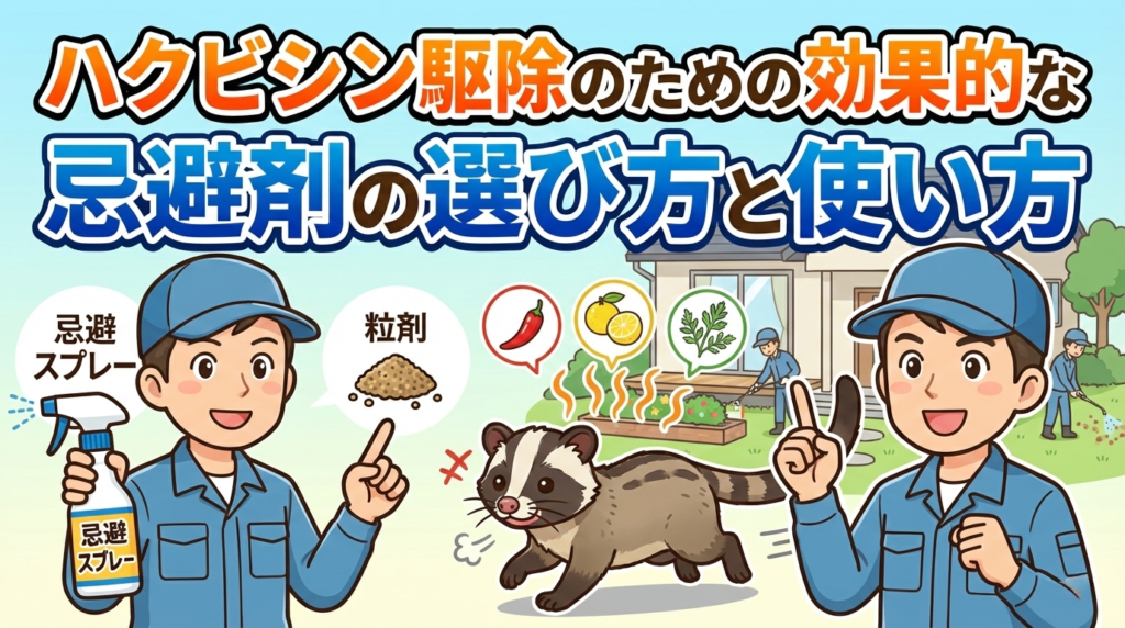 ハクビシン駆除のための効果的な忌避剤の選び方と使い方