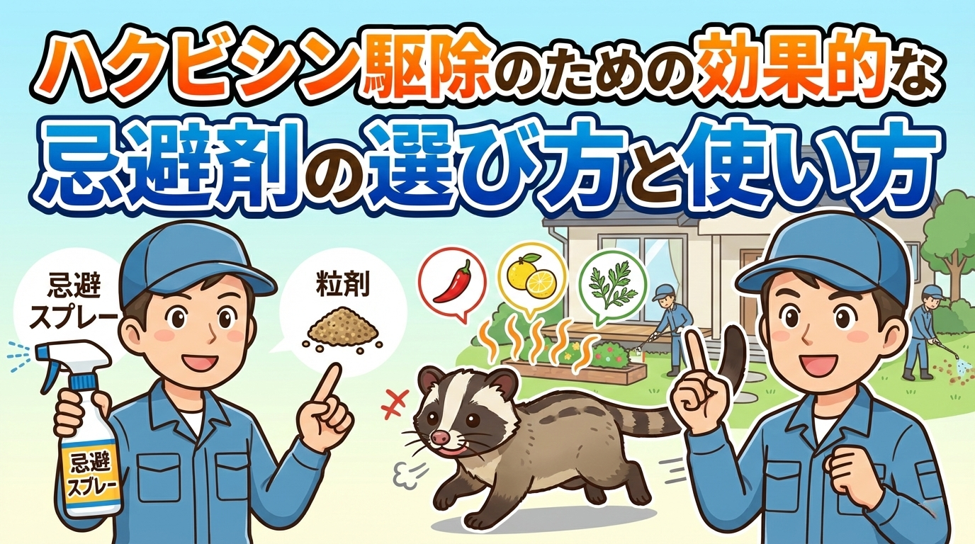 ハクビシン駆除のための効果的な忌避剤の選び方と使い方