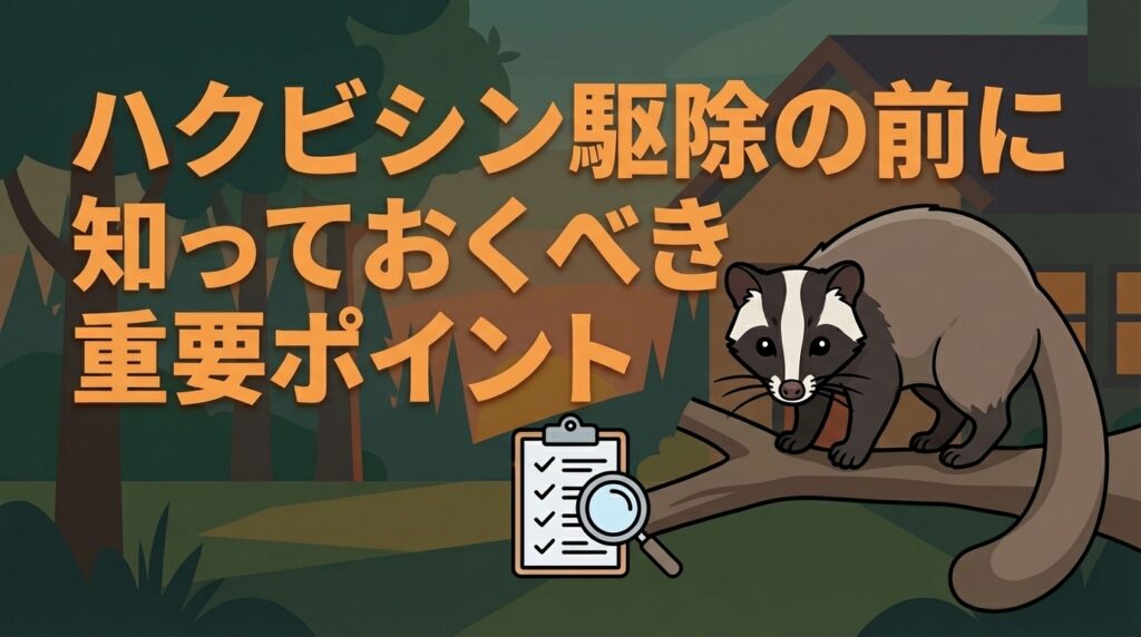 ハクビシン駆除を実施する前に知っておくべき重要なポイント