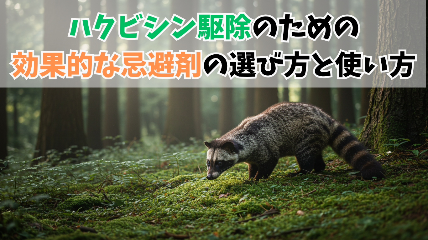 ハクビシン駆除のための効果的な忌避剤の選び方と使い方