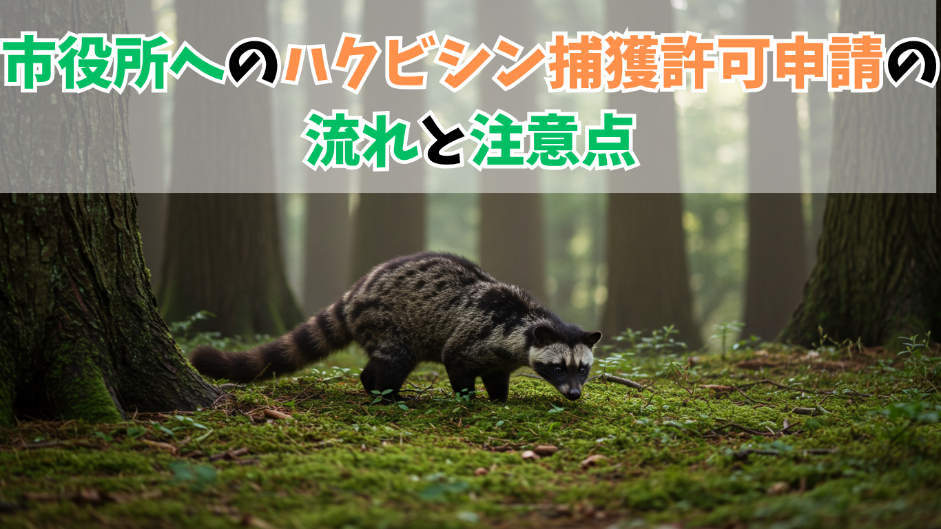 市役所へのハクビシン捕獲許可申請の流れと注意点