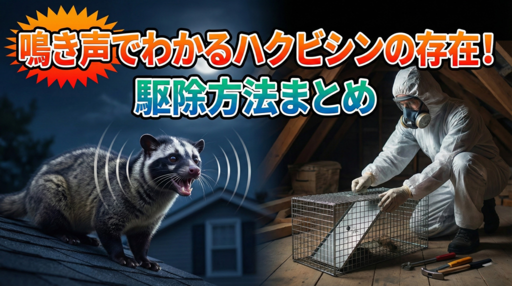 鳴き声でわかるハクビシンの存在！駆除方法まとめ
