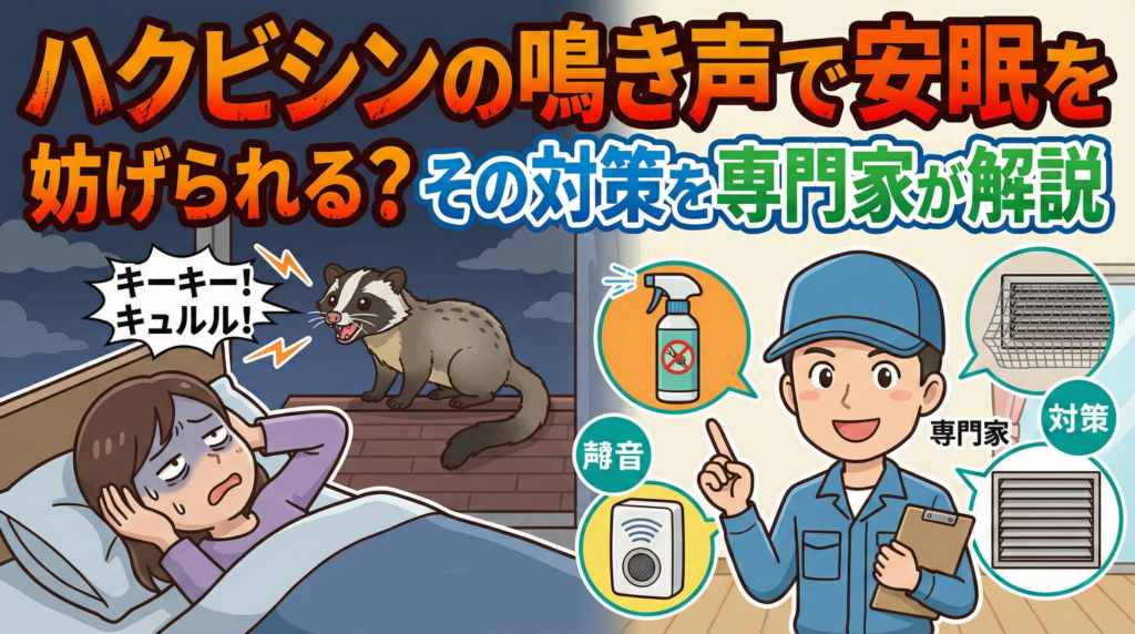 ハクビシンの鳴き声で安眠を妨げられる？その対策を専門家が解説