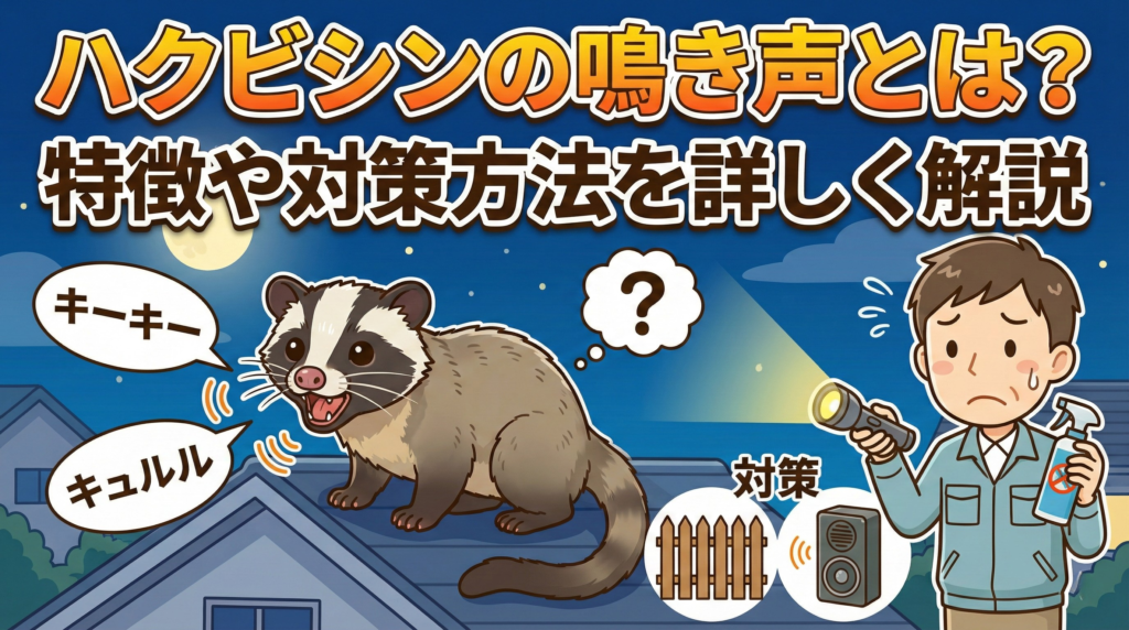 ハクビシンの鳴き声とは？ 特徴や対策方法を詳しく解説