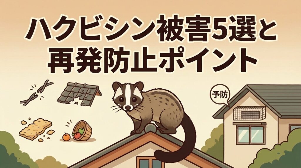 ハクビシン被害事例５選と再発防止のポイント