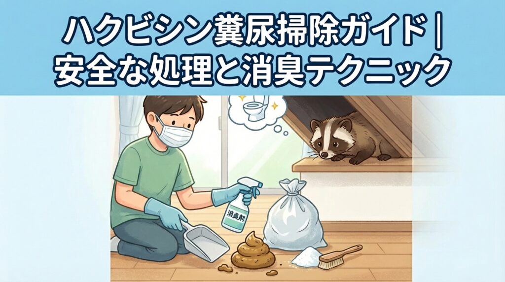 ハクビシン糞尿清掃ガイド｜安全処理と消臭テクニック