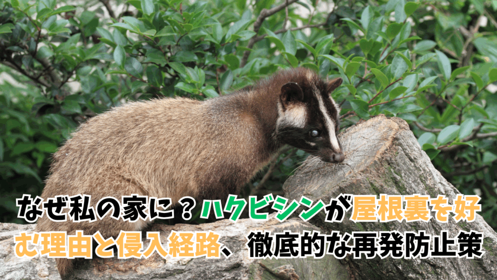 なぜ私の家に？ハクビシンが屋根裏を好む理由と侵入経路、徹底的な再発防止策