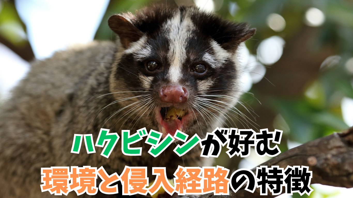 ハクビシンが好む環境と侵入経路の特徴