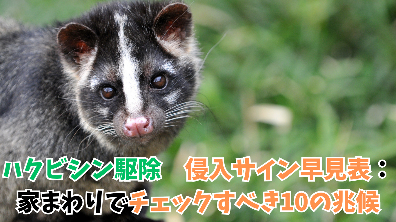 ハクビシン駆除　侵入サイン早見表：家まわりでチェックすべき10の兆候