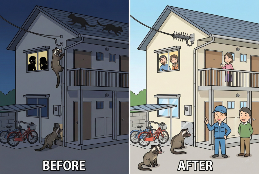 最新施工事例：管理物件の価値を守る「賃貸アパートの共用部侵入」