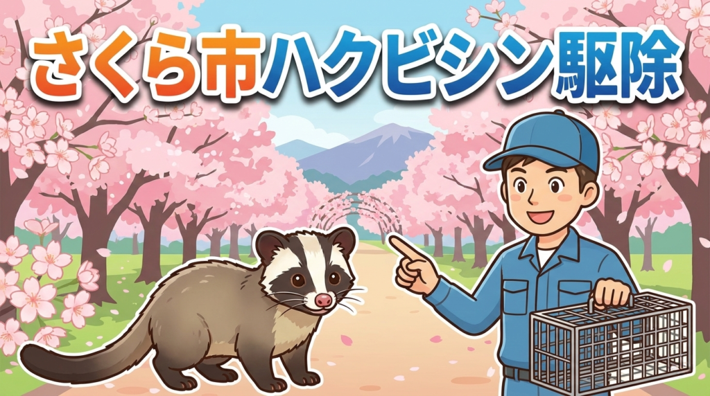 ハクビシン駆除　さくら市