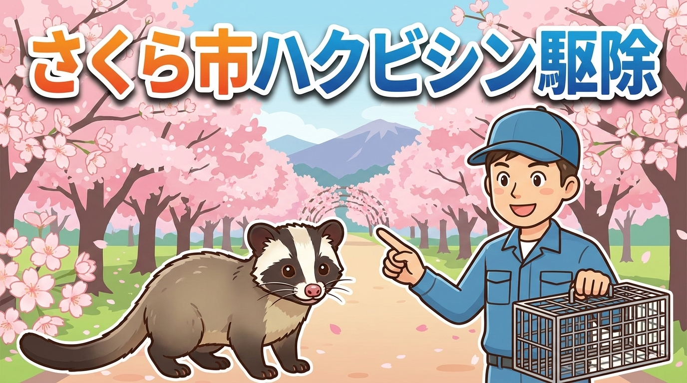 さくら市ハクビシン駆除