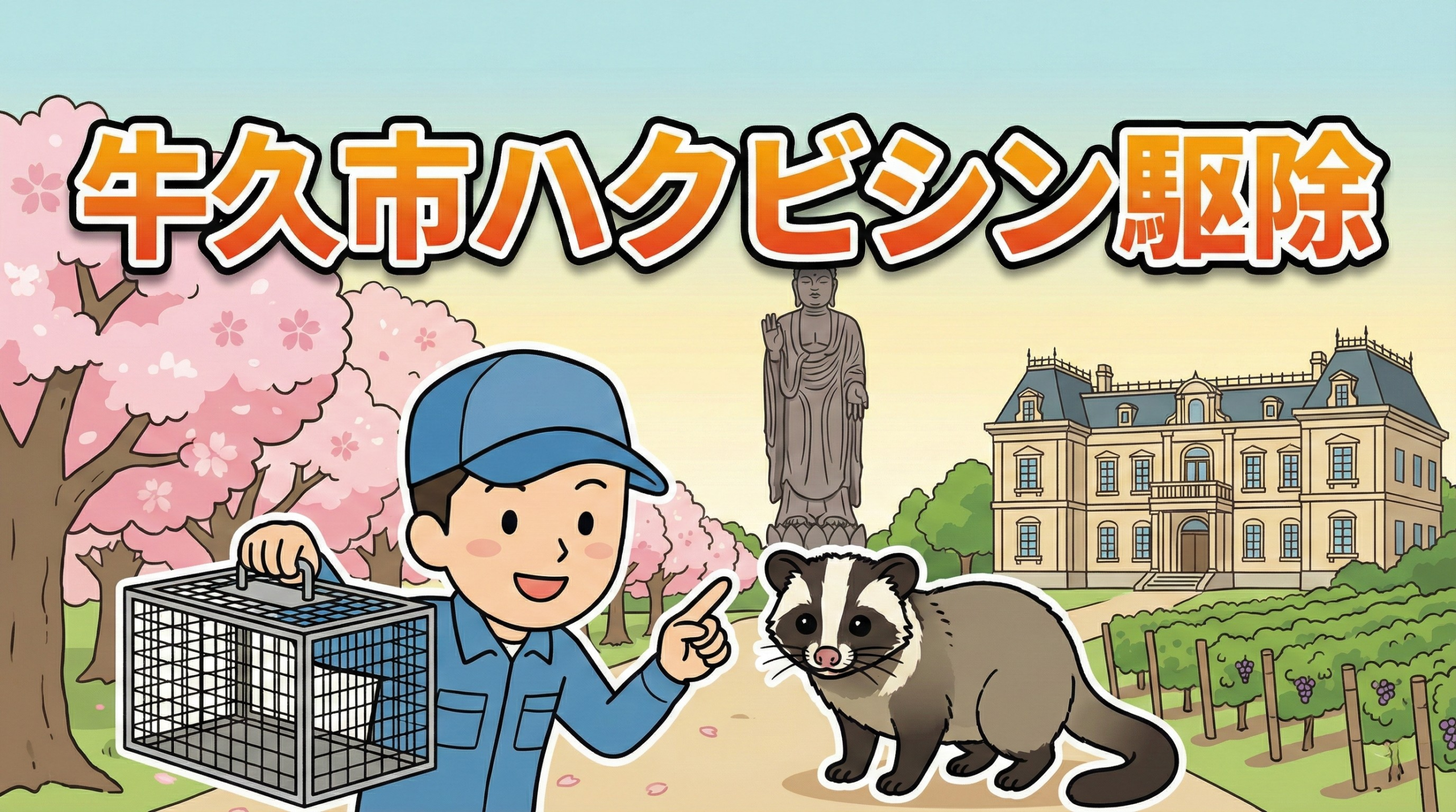 牛久市ハクビシン駆除