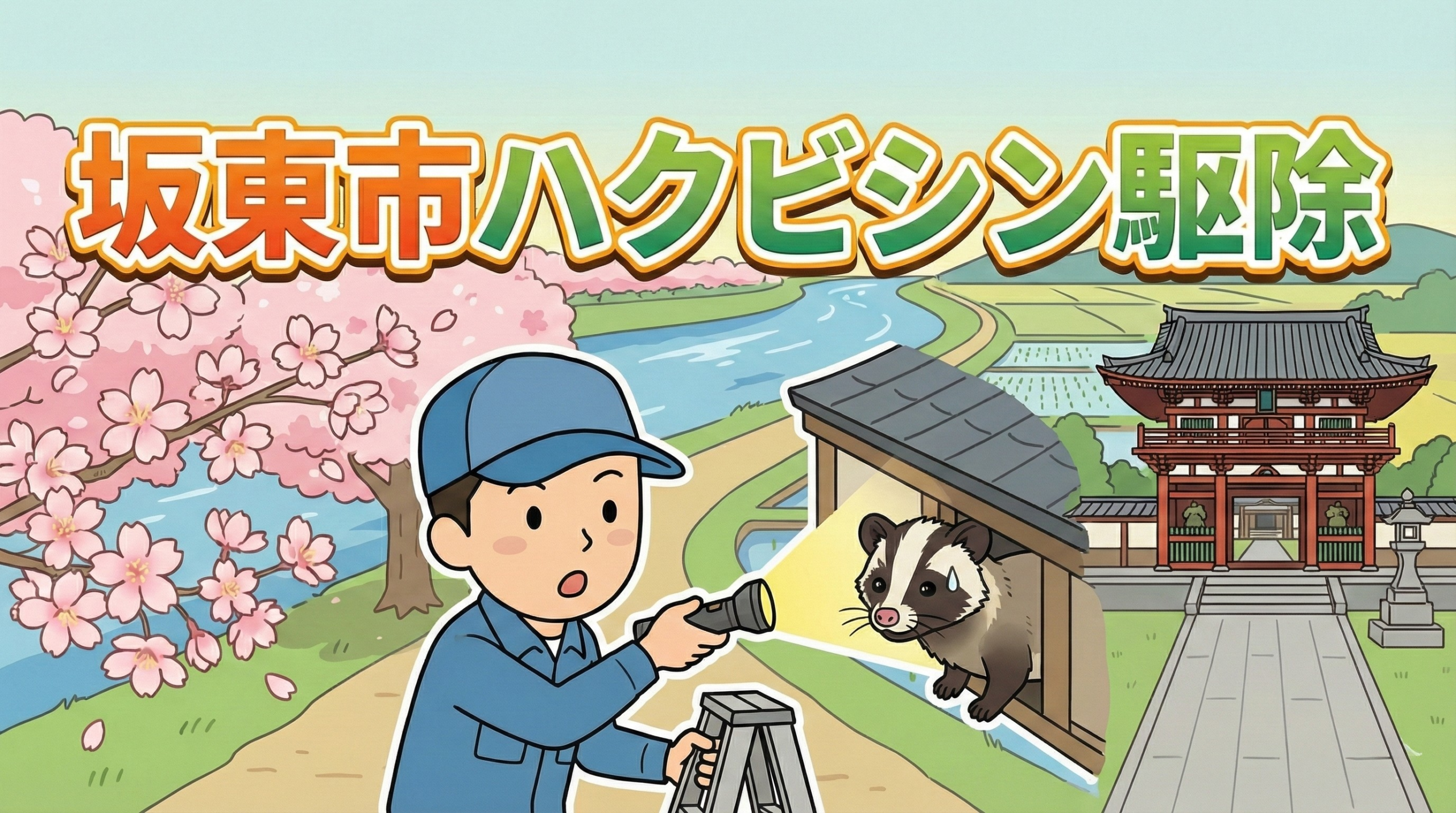 坂東市ハクビシン駆除