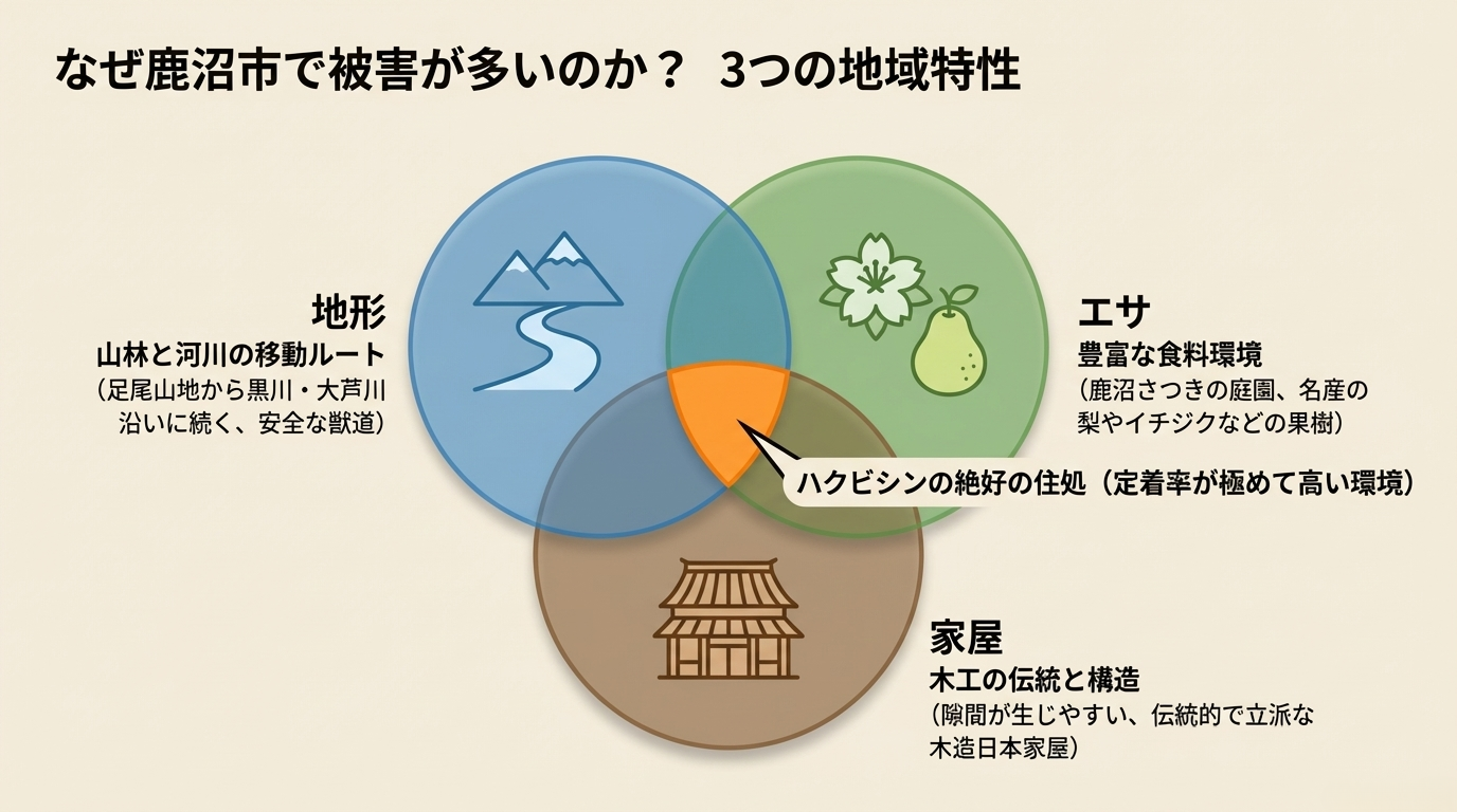 ハクビシン駆除 鹿沼市