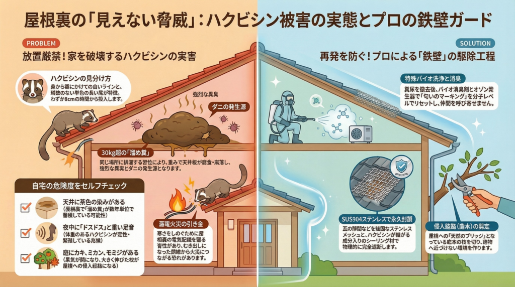 ハクビシン駆除　八王子市