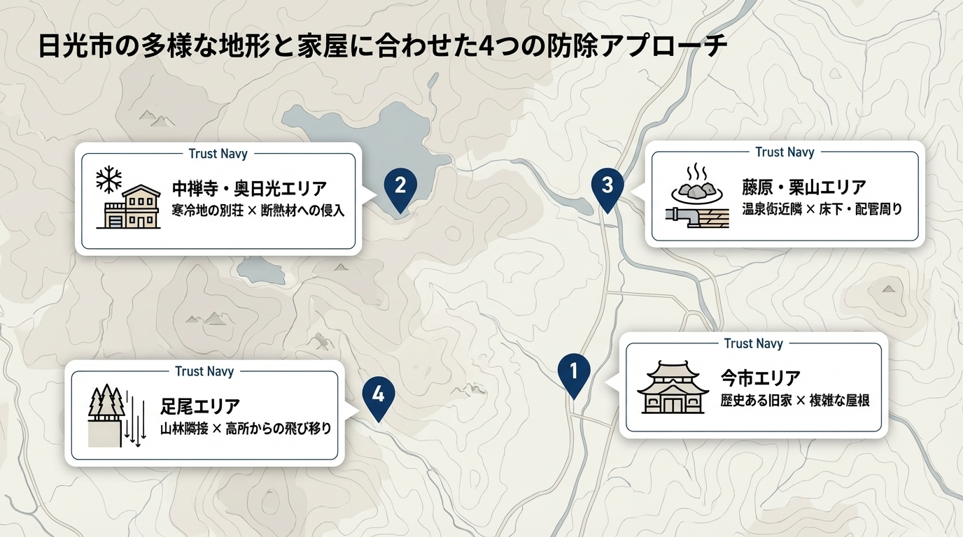 ハクビシン駆除　日光市