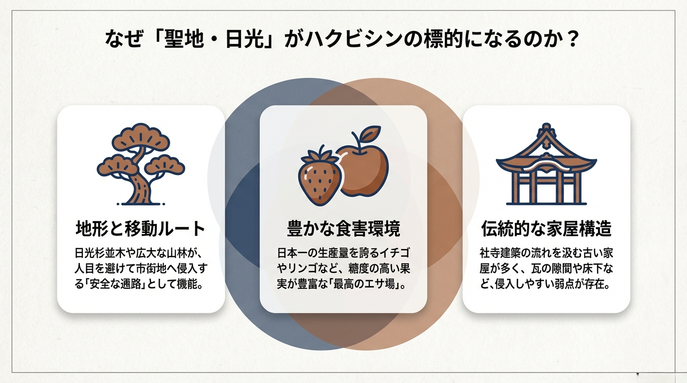 ハクビシン駆除　日光市