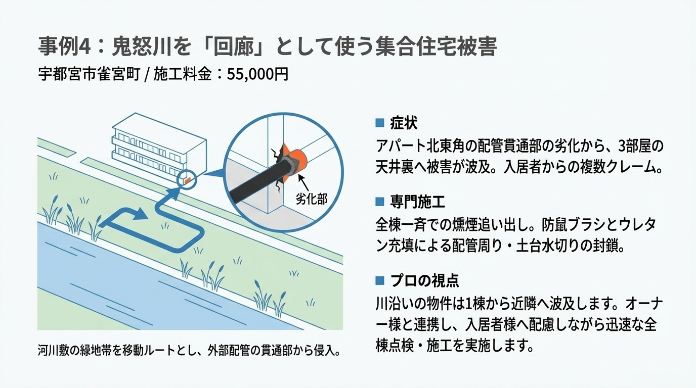 ハクビシン駆除　宇都宮市