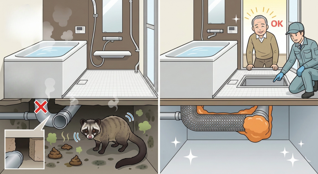 最新施工事例：ユニットバスの裏側という死角「基礎貫通部の落とし穴」