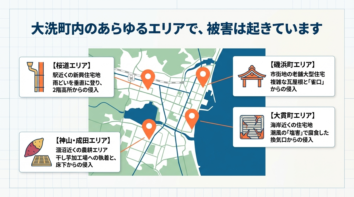 ハクビシン駆除　大洗町