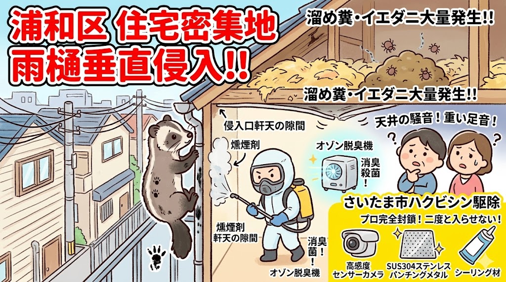 ハクビシン駆除　さいたま市