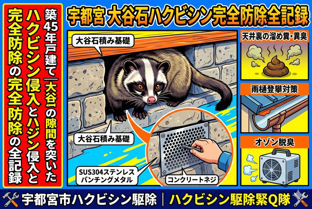ハクビシン駆除　宇都宮市