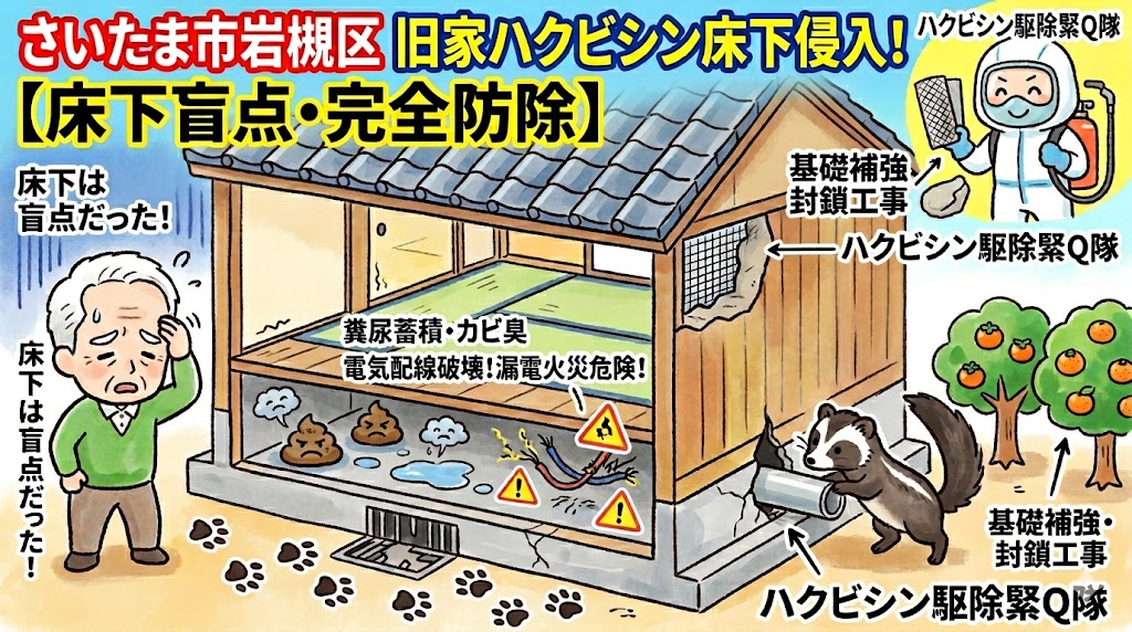 ハクビシン駆除　さいたま市