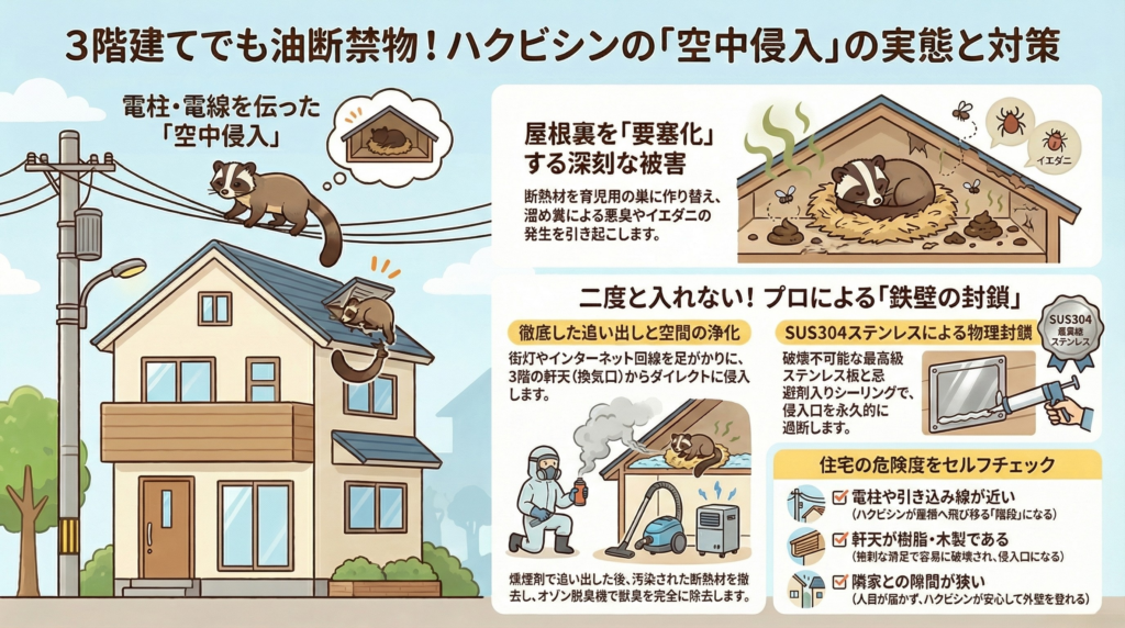 ハクビシン駆除　八王子市