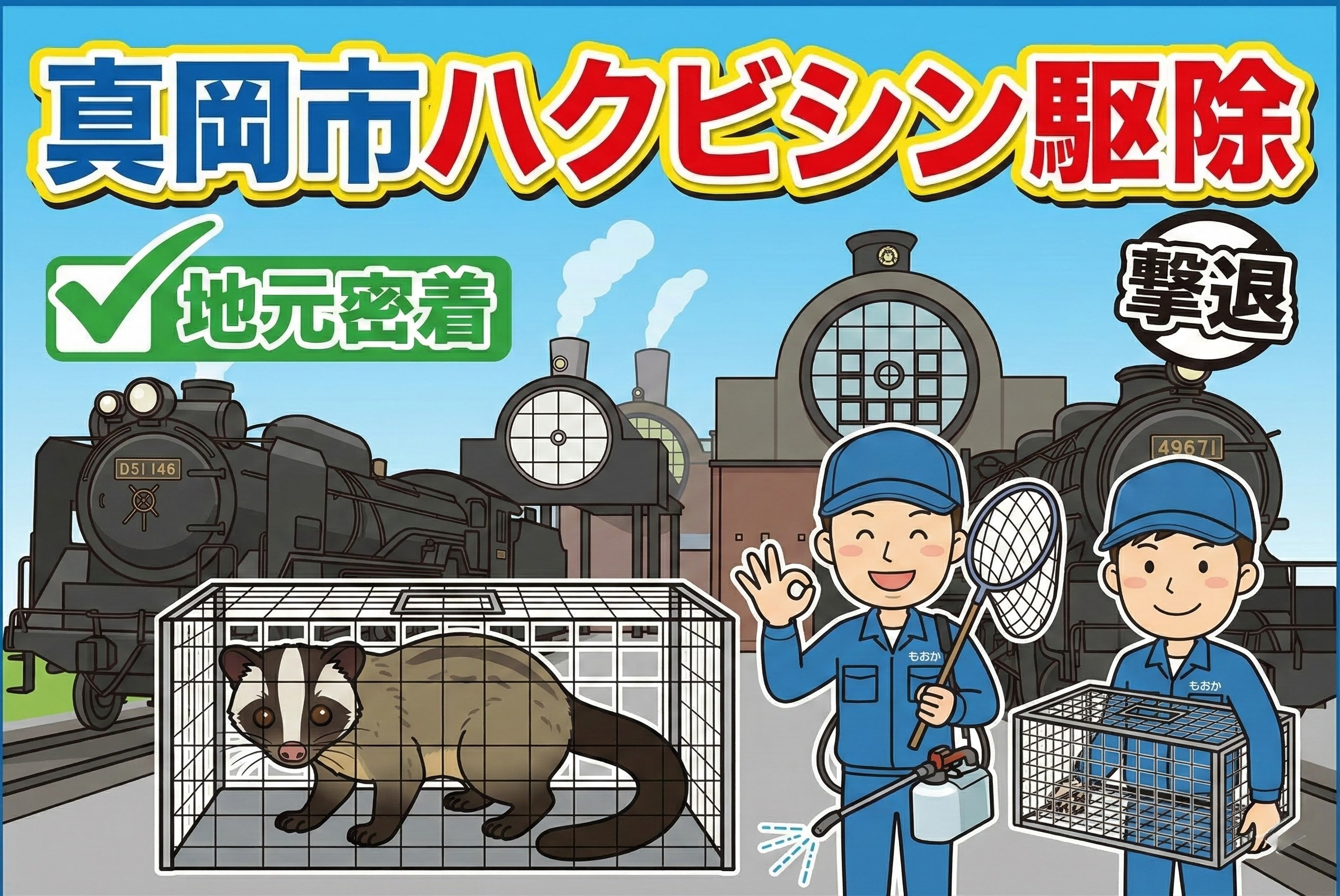 ハクビシン駆除　真岡市