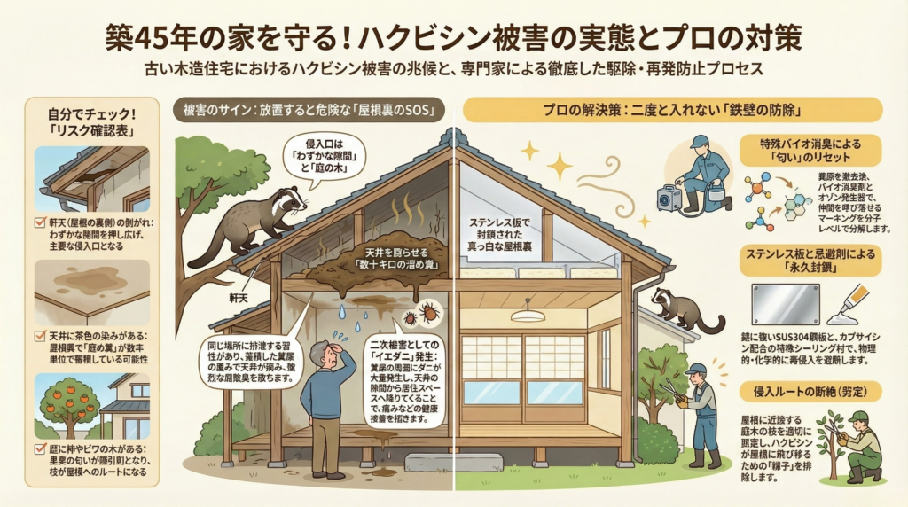 ハクビシン駆除　牛久市