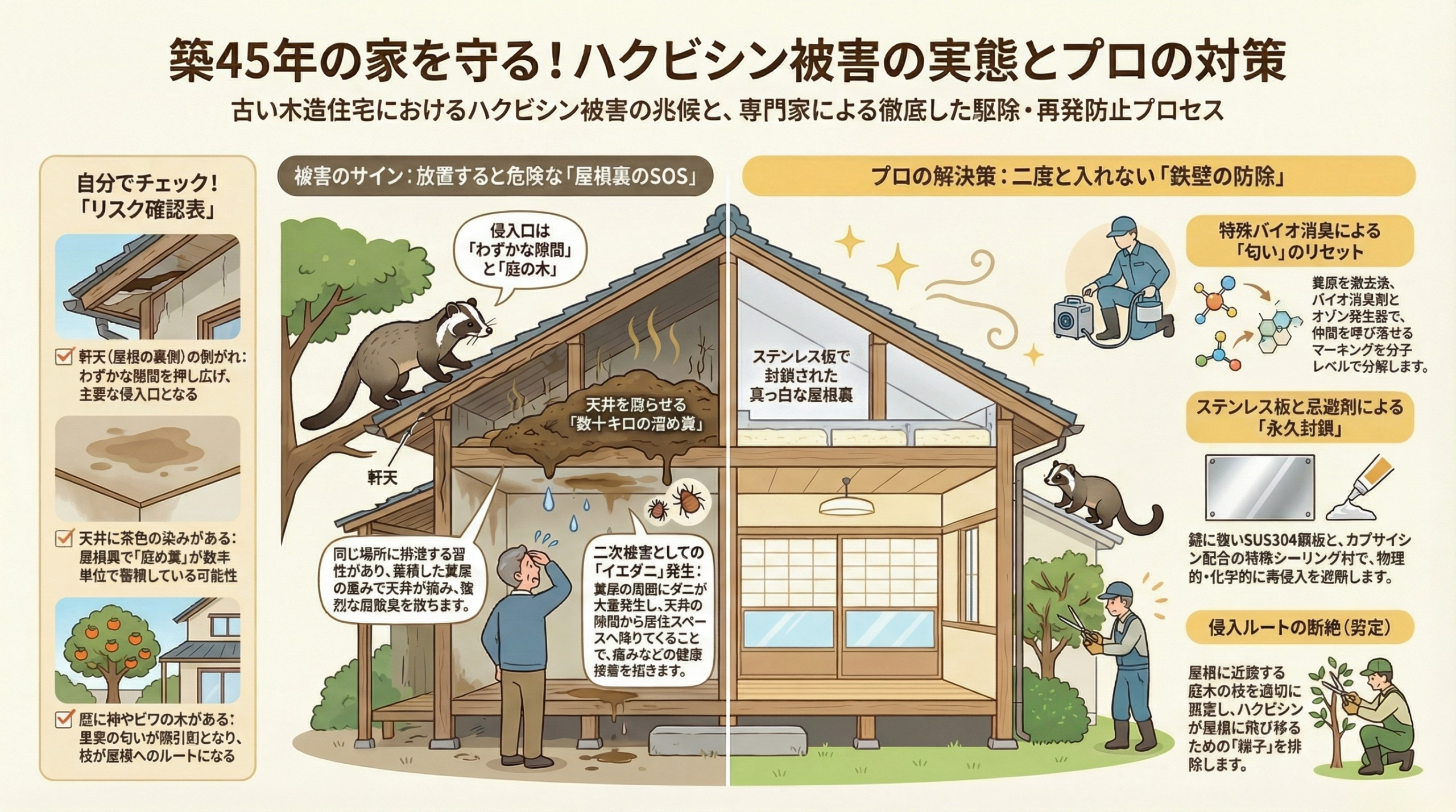 ハクビシン駆除　牛久市