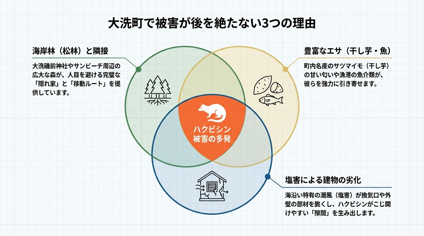 ハクビシン駆除　大洗町