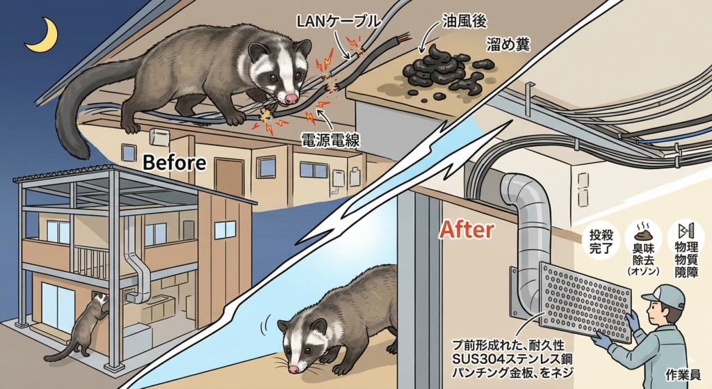 ハクビシン駆除　杉並区