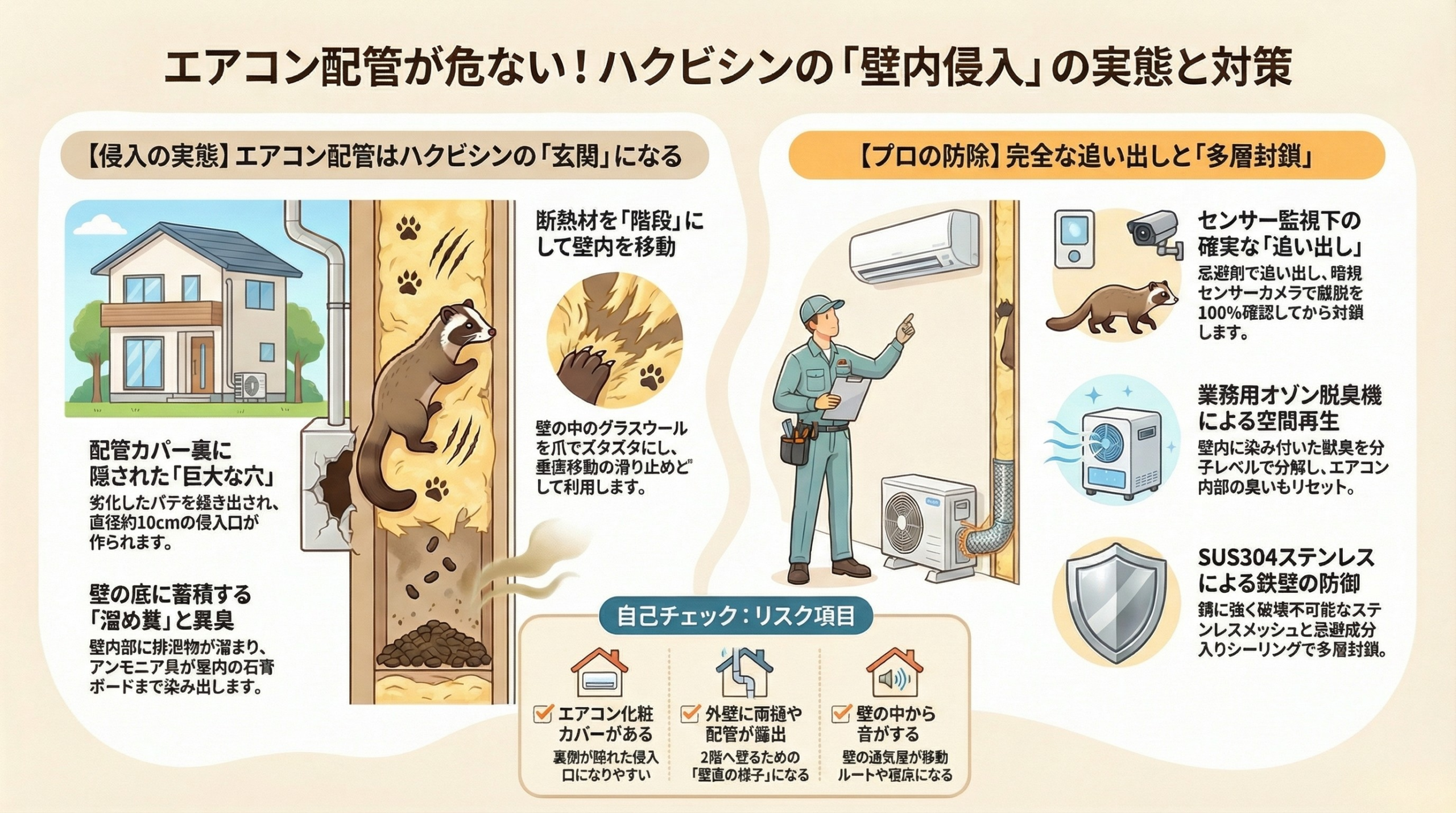 ハクビシン駆除　牛久市