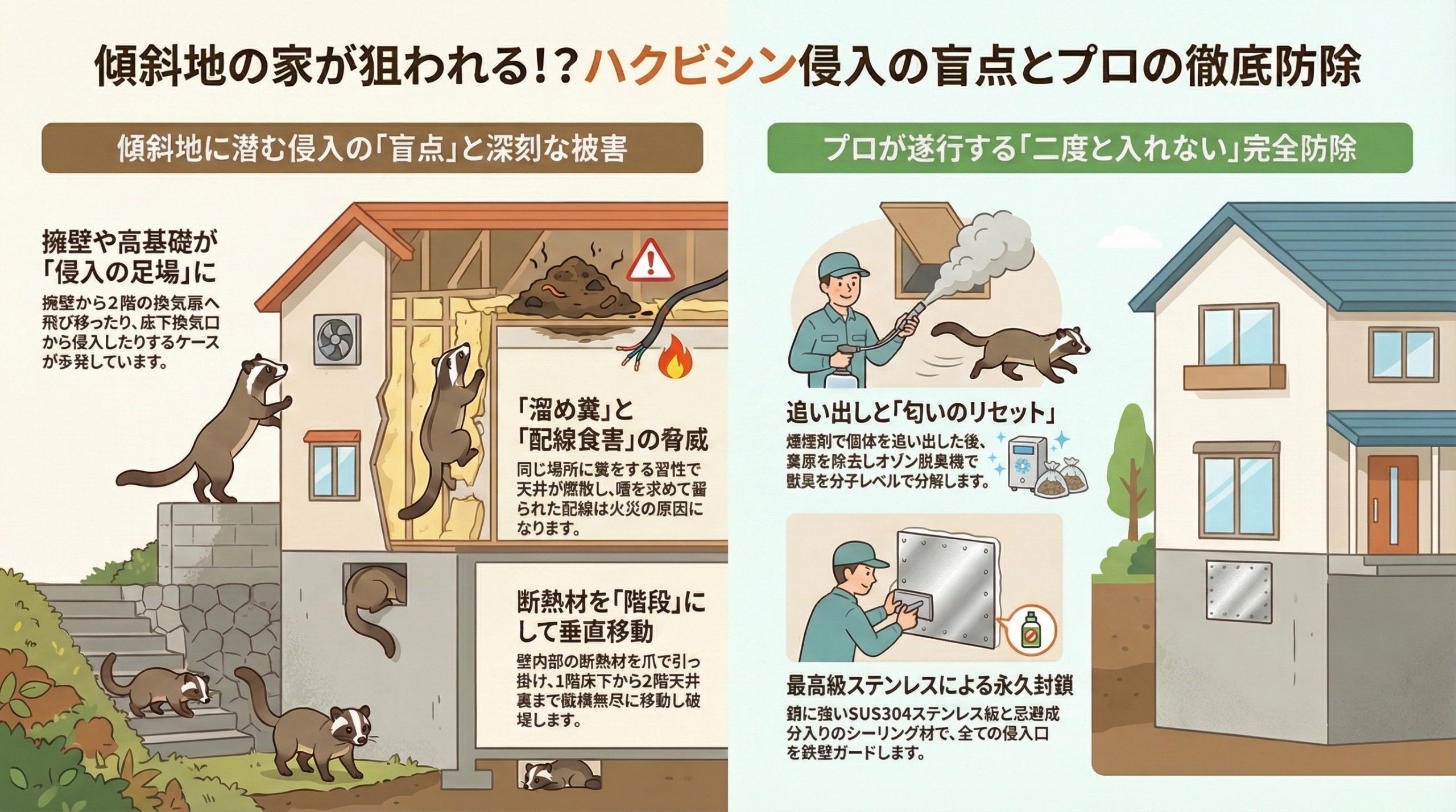 ハクビシン駆除　八王子市