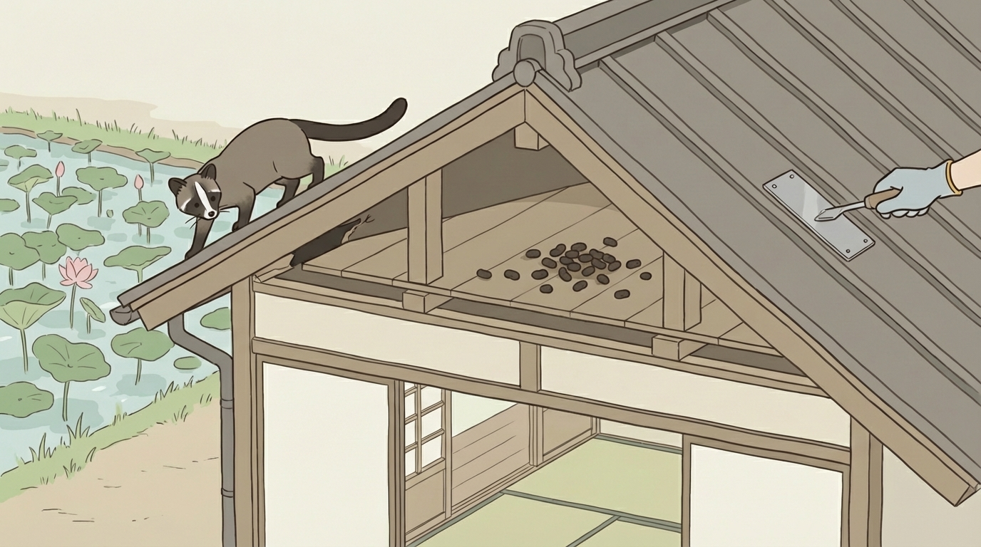 ハクビシン駆除　土浦市