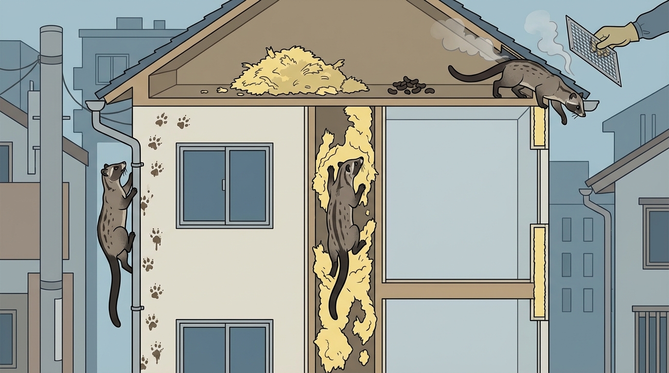 ハクビシン駆除　杉並区