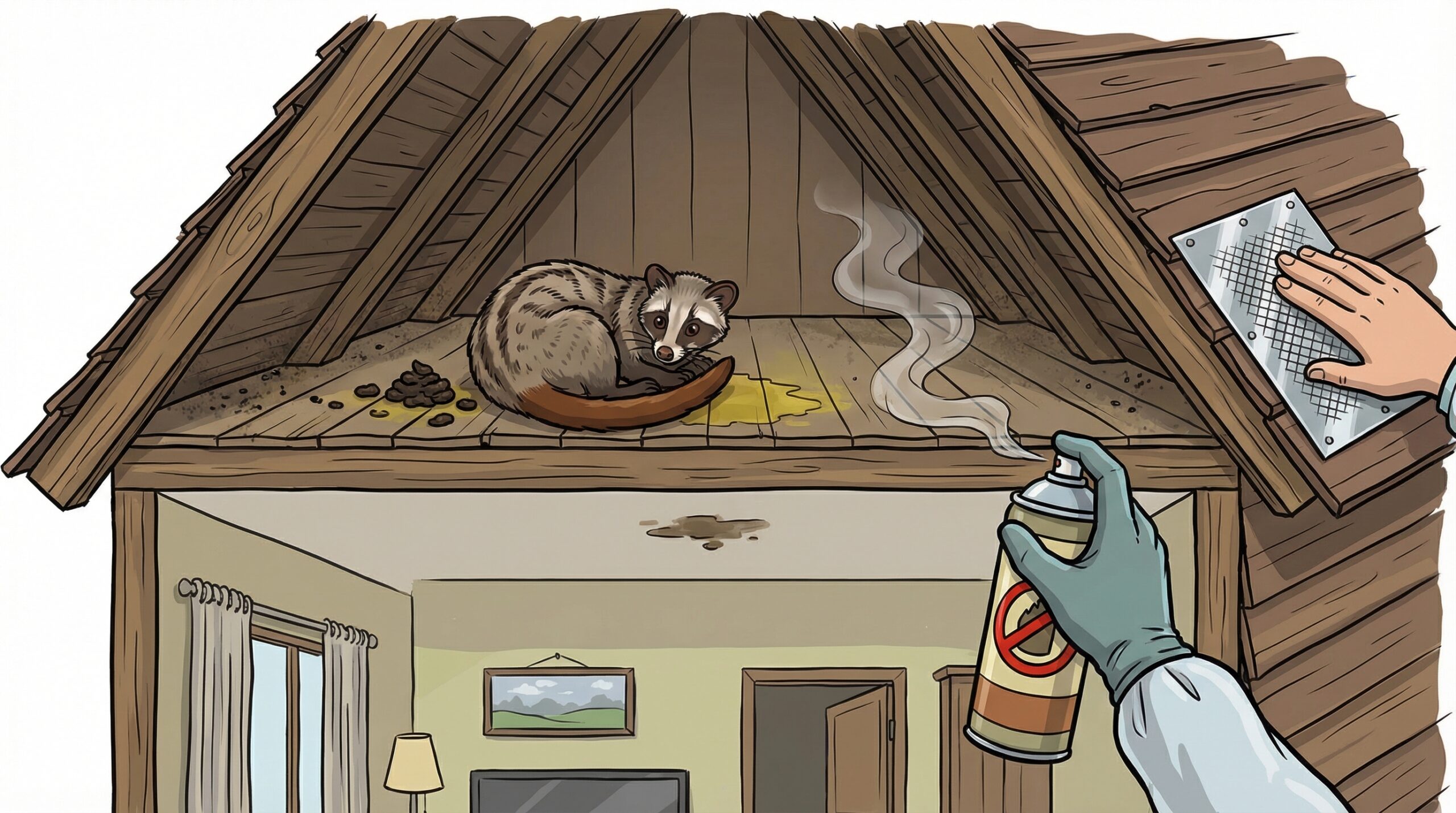 ハクビシン駆除鹿沼市　最新施工事例