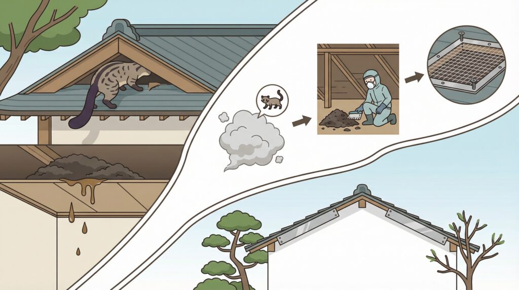 ハクビシン駆除　土浦市