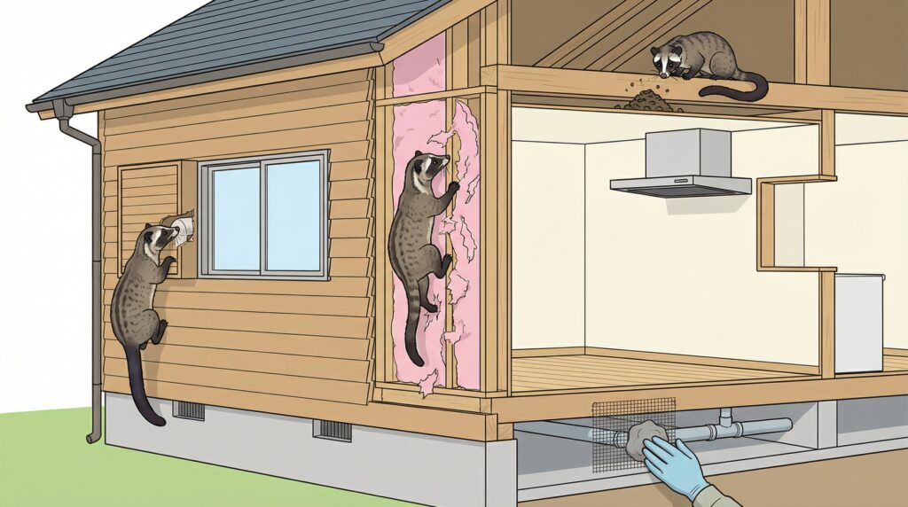 ハクビシン駆除　土浦市