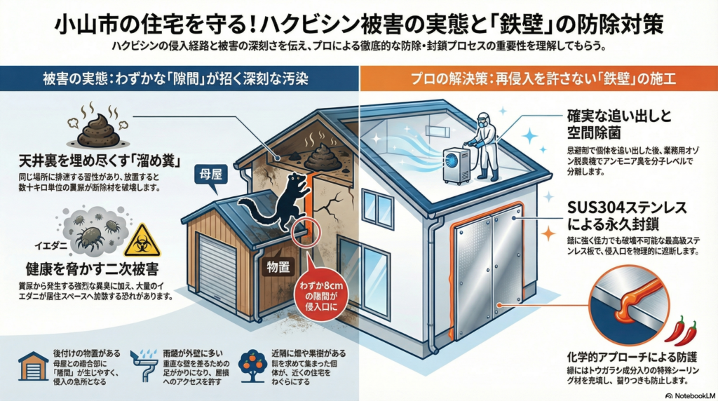 ハクビシン駆除　小山市